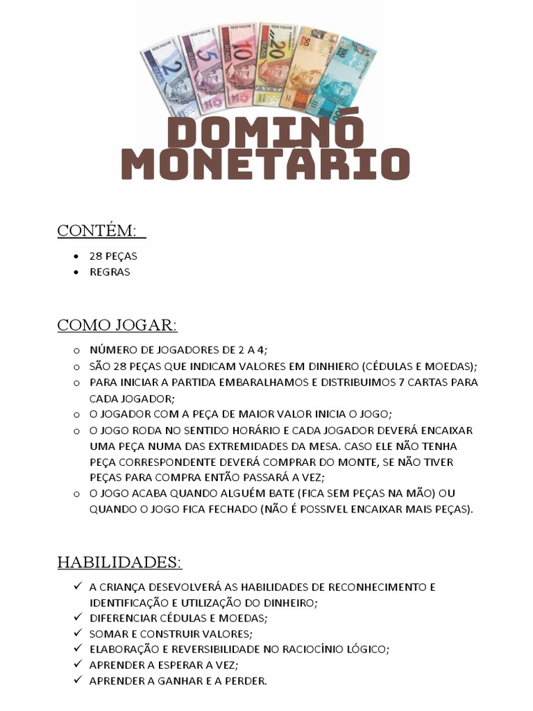 Regras Domino Monetario